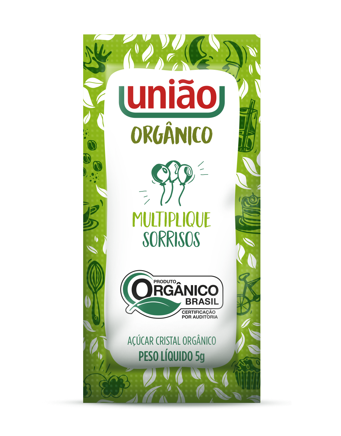Açúcar Orgânico UNIÃO em sache c/ 400 un
